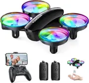 Tomzon Drone with Camera, LED Light, Less than 100g, For Children, 1080P HD Came