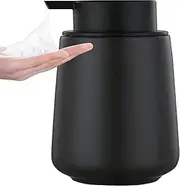 12Oz Foam Hand Soap Dispenser - Black Foaming Soap Dispenser Bathroom with Easy-to-Press Pump, Refillable Liquid Lotion Hand Soap Dispenser, Ceramic Kitchen Dish Soap Dispenser Hand Wash Dispenser
