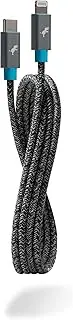 Nimble PowerKnit USB-C to Lightning Charging Cable (1M, MFi Certified, Durable Flex Fabric) for iPhone, iPad, and AirPods, Made from Recycled Plastic and Aluminum NB-USBC-LTG-1M-SGRY