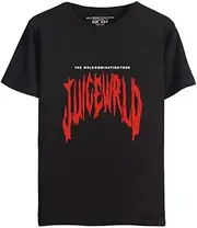 [Yumenam] Unisex R.I.P Juice Wrld Printed T Shirts Casual Hip Hop Sports Top Summer Tee Shirt for Fans
