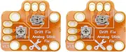 2Pcs Gamepad Drift Repair Board Kit, 3D Analog Stick Drift Fix Mod, Joystick Game Handle Thumb Stick Fix Mod for Game Controllers, Compatible with , Gold