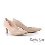 在飛比找遠傳friDay購物優惠-Keeley Ann極簡魅力 MIT流線型牛漆皮高跟鞋(米色