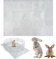 BNOSDM 63x47In Rabbit Cage Liner Washable Bunny Mats Reusable Floor Protect Rug with Anti Slip Bottom, Soft Pets Dog Playpen Pads for Rabbit Dog Chinchilla Guinea Pig Ferret