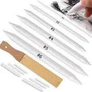 12Pcs Blending Stumps For Drawing Tortillions Paper Art Blenders Blending Tools