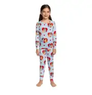 Bluey Unisex Valentine's Day Heart 2-Piece Pajama Set, Kids Size 4, Red NWT