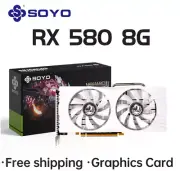 Graphics Cards SOYO Radeon RX580 8G GDDR5 Memory Gaming Desktop PCIE3.0x16 GPU