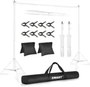 EMART Backdrop Stand 10x7ft(WxH) Photo Studio Adjustable Background Stand...