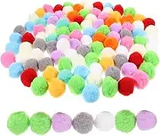 STOBOK 100pcs Color Plush Ball Pom Poms Cheerleading Large Pom Poms Mini Pom Poms for Crafts Paper Fan Decorations Pom Pom Maker Blue Pom Poms Clothing Hat Decorations Polyester Colorful