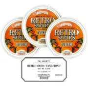Retro Sours Tangerine (3 Pack) - Nostalgic Sour Candy, 3 Hard Candy Tins - Re...