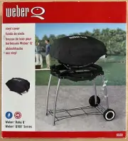 Weber 6550 Vinyl BBQ Grill Cover for Weber Baby Q, Q-100 Grills. ~NEW!