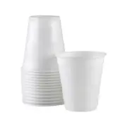 Reusable Disposable Plastic White Cups Drinking Water Coffee Tea Cup Office200ml
