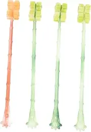 4Pcs Back Scratching Stick with Rolling Wheels Durable Massager for Home Use Convenient Long Handle Back Massager for Itching Relief and Relaxation Random Color