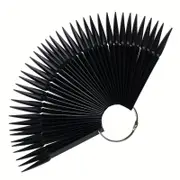Display Key Ring - Stiletto Tips 50ct Black