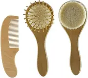 PAMINGONO Infant Massage Comb Set Baby Brush Comb Newborn Hair Brush Scalp Massager for Care