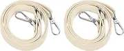 [uxcell] Leather Purse Strap Replacement PU Crossbody Strap Adjustable Long with Gold Lobster Buckles, 51 Inch Fit for Handbags Shoulder Bag Accessories - Rectangle (2 Pack, Apricot)
