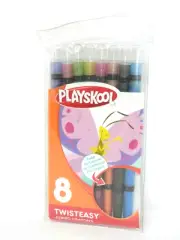 Playskool Twist Easy Crayons - Twist Up Set of 8 Colors No Sharpening NEW