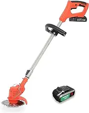 Cordless String Trimmer, Household Lawn Mowers, Small Garden Cordless Lawn Mowers, Grass Lithium Battery Mowing Artifacts, Outdoor Electric Lawn Mowers (Color : 1 Battery 1 Charge)