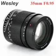 Wesley 35mm F0.95 APS-C Large Aperture Manual Lens For Sony Nikon Fuji M43 Canon