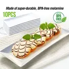 Home Master® 10Pcs Melamine Platter Tray Rectangle Plat 15cm x 35cm