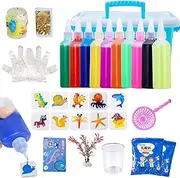 Aqua Fairy Water Gel Kit, Colorful Jelly Creative Set, Elfs Toy With Gels & 10 Sea Creature Molds, DIY Magic Squishy Paint, Fun Fairy Maker for Girls & Boys