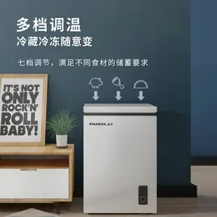 冷凍櫃 熊貓冰柜小型家用小冰柜冷凍冷藏兩用冷凍柜省電大容量迷你