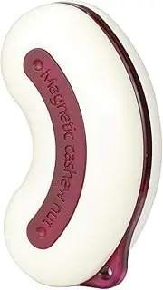 Magnetic Fidget Slider Toy, Cashew Nuts Design, 3-Layer Structure, Aviation Grade PC, 1.9 x 1 x 0.75 inches (White)