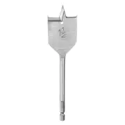 Spade Drill Bit 1-1/2" Paddle Flat Bits Wood Hole Cutter Silver Tone