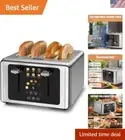 4 Slice Touch Screen Stainless Steel Toaster with Digital Countdown Display