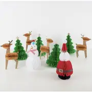 Honeycomb Christmas Characters