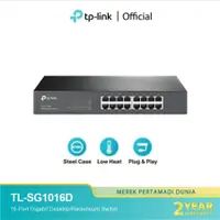 在飛比找蝦皮購物優惠-Tp-link TL-SG1016D 16口千兆交換機黑色