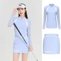 在飛比找蝦皮購物優惠-Baju Polo 衫裙女裙高爾夫女士套裝長袖紫色 NET-