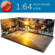 Diorama 1/64 Model Cars Parking Lot Display Vehicle Garage LED Lighting Toy Gift
