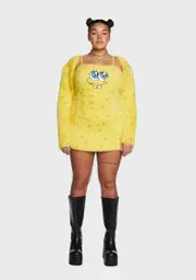 [Dolls Kill x SpongeBob] Plus Soak Up My Love Dress And Shrug Set