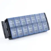 Weekly Pill Organizer 7 Day 2 Times a Day, Quick Fill Daily Pill Box AM PM, E...