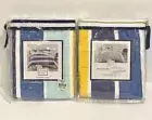 Set Of 2 Crown & Ivy Beach Blues Standard Pillow Shams 20" x 26" New In Package