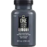 Plaid FolkArt 236ml One Decor Water-Based Paint Gloss Classic Black Non-Toxic