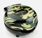 Nostalgia MyMini Waffle Maker Green Camo Makes 5" Waffle Mini BNWT Never Opened
