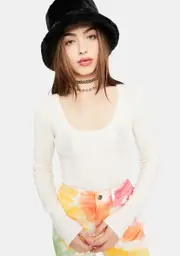 [dELiA*s by Dolls Kill] Catch My Snow Drift Knit Sweater