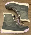 SOREL Children's Whitney ll Plus Lace Waterproof Boot - Quarry, Lavender Cloud 3