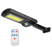 Solar Wall Lights 100LEDs Remote Sensor IP65 - Black