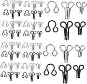 Abaodam 60 Pcs Adjustable Metal Hook Clasps for Clothing for Coats Sweaters and Dresses Enhance Fit and Style with Sleek and Matte Options