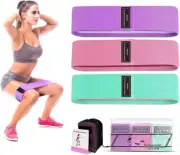 Resistance Bands for Legs and Butt - Fabric Exercise Set, Thick Wide Stretch Fit