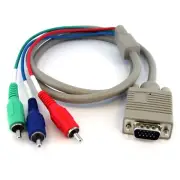 Premium VGA RCA RGB Component Video Cable D-Sub TV Monitor Projector 3ft Adapter