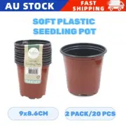 20x Soft Plastic Seedling Pot Nursery Growing Container Flower Plant Garden Pots