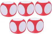 Toddmomy 5pcs Blank Foam Dice for DIY Party Games Unfinished Dices for Teaching and Craft Projects Lightweight and Versatile Dice for Fun Activities and Classroom Use