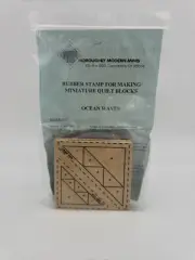 Thoroughly Modern Minis Rubber Stamp Miniature Quilt Blocks Ocean Waves 1993 NOS