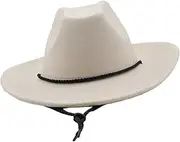 [Fiocias] Cowboy Hat Cowgirl Hats Western Cap Dress Up Hats Wide Brim Jazz Hat Sun Hat for Concerts Stage