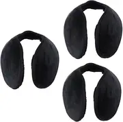 [WRITWAA] Plush Ear Warmers for Men Accessories Exterior Warm Winter Men Warm Outdoor Black Ear Muffs Mens Headbands Plush Winter Furry Warm Ear Muff