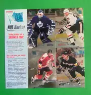 1995-1996 Fleer Metal NHL Hockey Promo card sheet Potvin, Fleury, Roenick, Park
