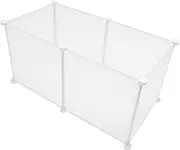 1 Set Hamster Enclosure Mini Fence Toys Pet Playpen Rabbit Cages Indoor Animals Fence Small Animal Crate Cage for Rabbits Puppy Cage Small Dog Fence Animal Cage White Resin